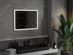 Mexen Navia LED-beleuchteter Badezimmerspiegel 80 x 60 cm, 6000K, Antibeschlag - 9803-080-060-611-00