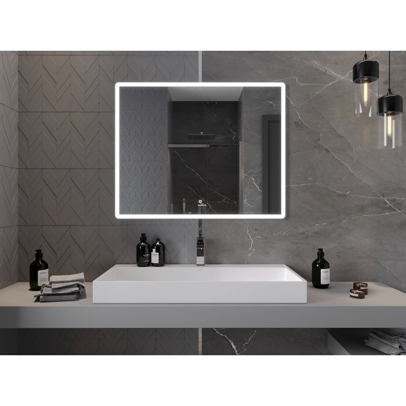 Mexen Navia beleuchteter Badezimmerspiegel 100 x 80 cm, LED 6000K, Antibeschlag - 9803-100-080-611-00