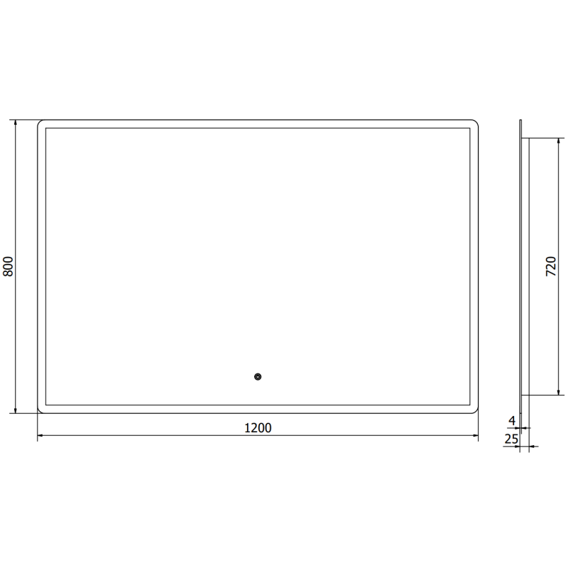 Mexen Navia beleuchteter Badezimmerspiegel 120 x 80 cm, LED 6000K, Antibeschlag - 9803-120-080-611-00