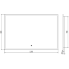 Mexen Navia beleuchteter Badezimmerspiegel 120 x 80 cm, LED 6000K, Antibeschlag - 9803-120-080-611-00