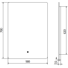 Mexen Sun beleuchteter Badezimmer-Spiegel 50 x 70 cm, LED 6000K, Antibeschlag - 9807-050-070-611-00