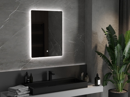 Mexen Sun beleuchteter Badezimmerspiegel 60 x 80 cm, LED 6000K, Antibeschlag - 9807-060-080-611-00
