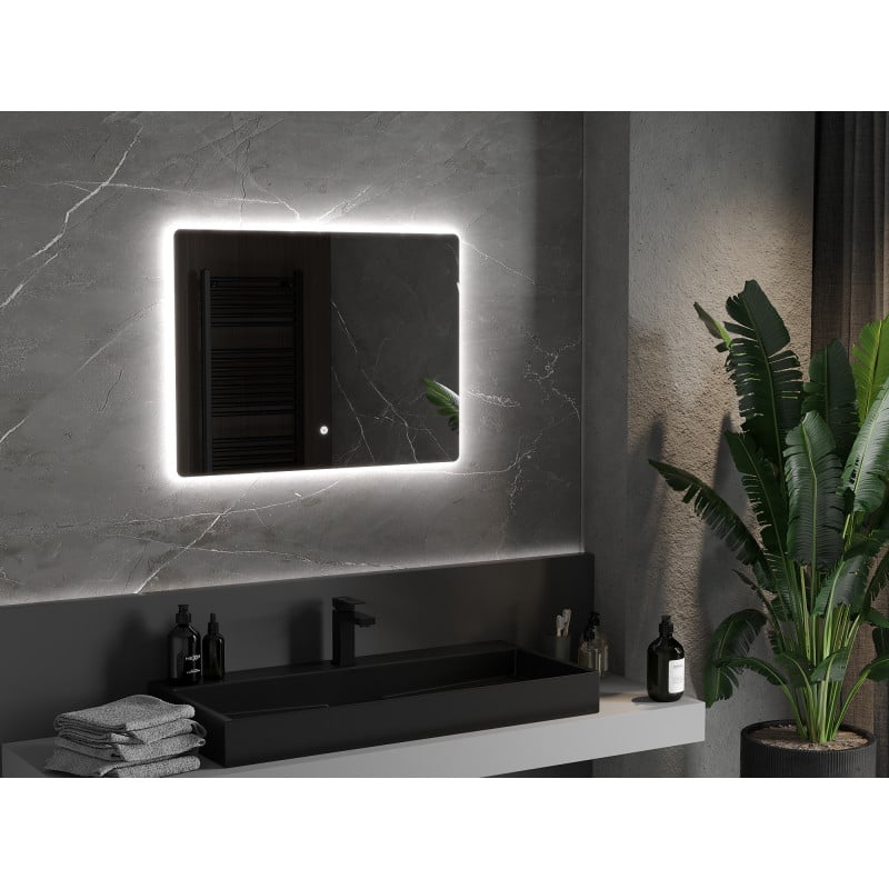 Mexen Sun beleuchteter Badezimmer-Spiegel 80 x 60 cm, LED 6000K, Antibeschlag - 9807-080-060-611-00