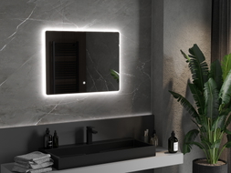 Mexen Sun beleuchteter Badezimmer-Spiegel 80 x 60 cm, LED 6000K, Antibeschlag - 9807-080-060-611-00