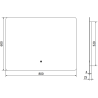 Mexen Sun beleuchteter Badezimmer-Spiegel 80 x 60 cm, LED 6000K, Antibeschlag - 9807-080-060-611-00