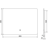Mexen Sun beleuchteter Badezimmerspiegel 80 x 60 cm, LED 6000K, Antibeschlag - 9807-080-060-611-00