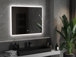 Mexen Sun beleuchteter Badezimmerspiegel 100 x 80 cm, LED 6000K, Antibeschlag - 9807-100-080-611-00