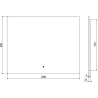 Mexen Sun beleuchteter Badezimmerspiegel 100 x 80 cm, LED 6000K, Antibeschlag - 9807-100-080-611-00