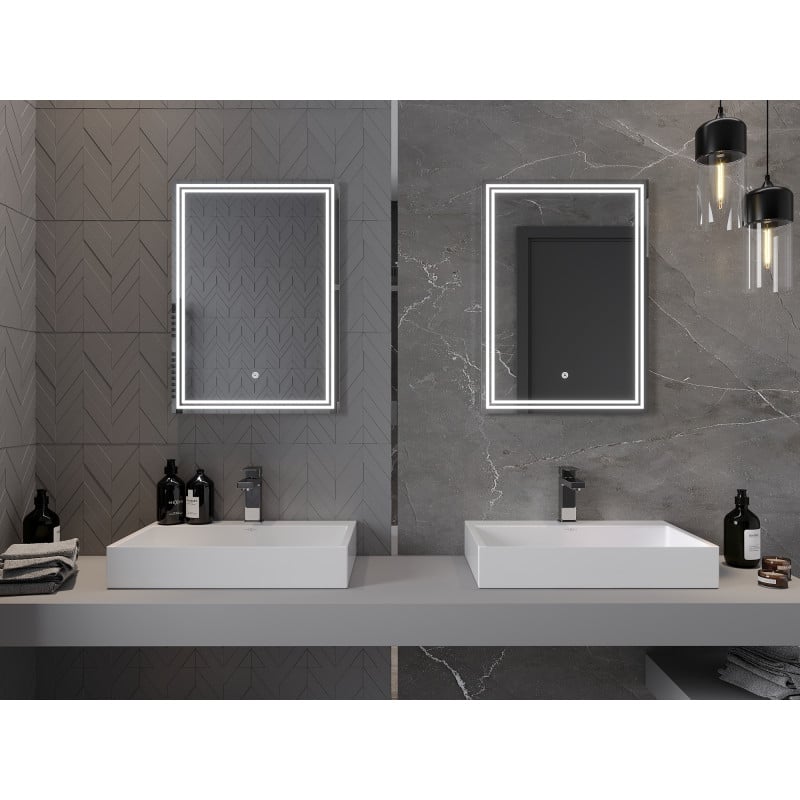 Mexen Taco beleuchteter Badezimmerspiegel 50 x 70 cm, LED 6000K, Antibeschlag - 9805-050-070-611-00