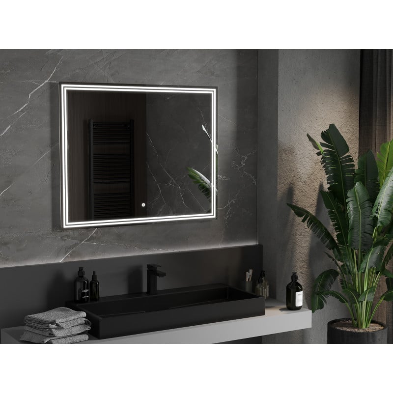 Mexen Taco beleuchteter Badezimmer-Spiegel 100 x 80 cm, LED 6000K, Antibeschlag - 9805-100-080-611-00
