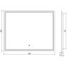 Mexen Taco beleuchteter Badezimmer-Spiegel 100 x 80 cm, LED 6000K, Antibeschlag - 9805-100-080-611-00