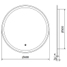 Mexen Gobi beleuchteter Badezimmerspiegel, rund 60 cm, LED 6000K, Antibeschlag - 9801-060-060-611-00