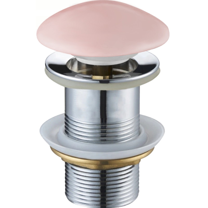Mexen Klick-Klack-Abflussstopfen rund, rosa Keramik matt - 79910-44