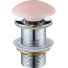 Mexen Klick-Klack-Abflussstopfen rund, rosa Keramik matt - 79910-44