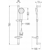 Mexen Sabre DB74 Duschset, Chrom - 72104DB74-00