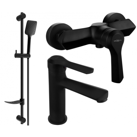 Mexen Sabre DF62 Duschset, schwarz - 72104DF62-70
