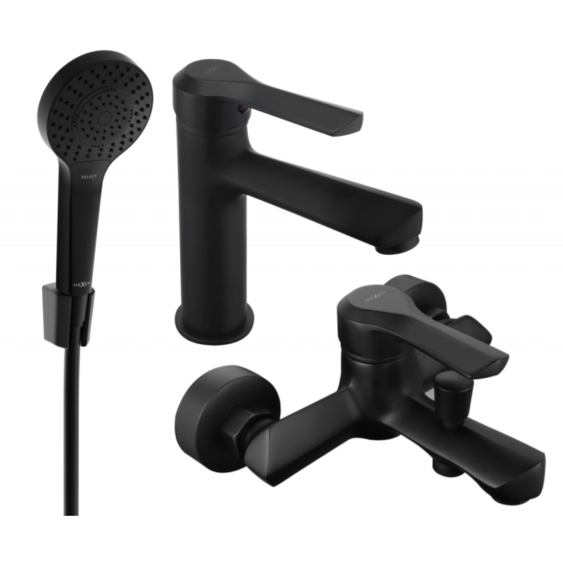 Mexen Sabre R05 Badewannen-Set, schwarz - 72103R05-70