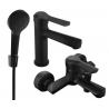 Mexen Sabre R05 Badewannen-Set, schwarz - 72103R05-70