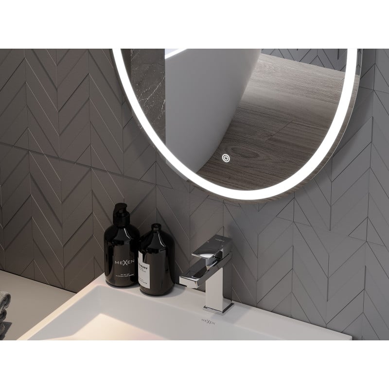 Mexen Elz beleuchteter Badezimmerspiegel 60 x 80 cm, LED 6000K, Antibeschlag - 9802-060-080-611-00