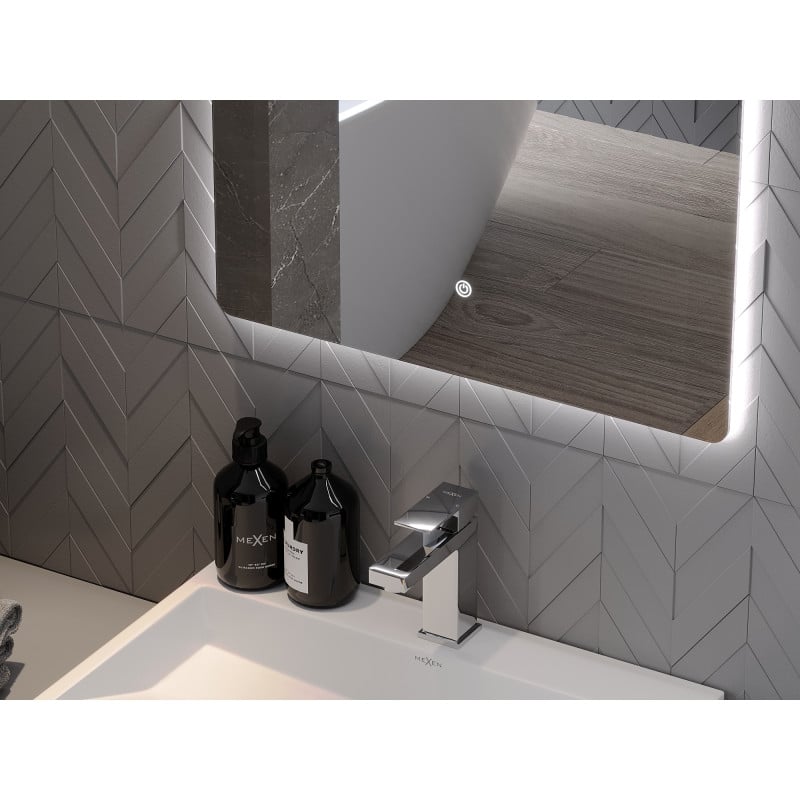 Mexen Sun beleuchteter Badezimmer-Spiegel 80 x 60 cm, LED 6000K, Antibeschlag - 9807-080-060-611-00