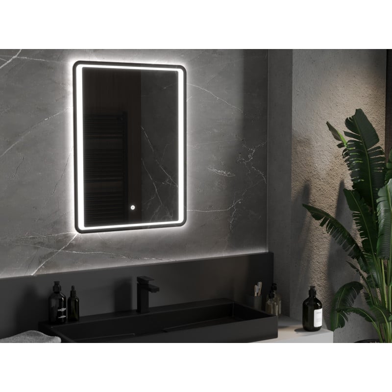 Mexen Zusa beleuchteter Badezimmerspiegel 60 x 80 cm, LED 6000K, Antibeschlag - 9808-060-080-611-00