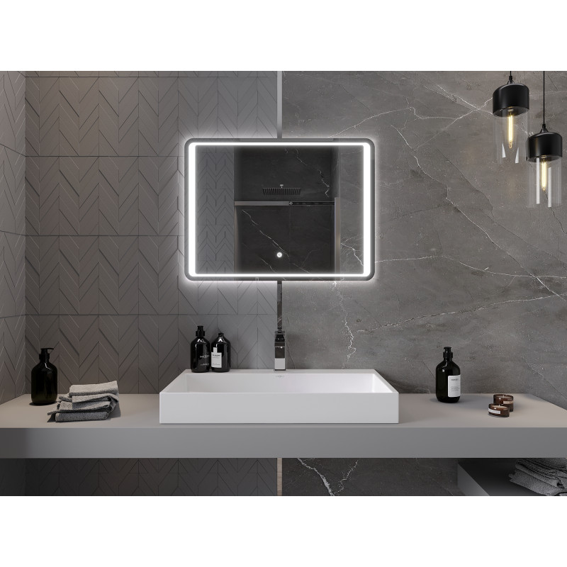 Mexen Zusa beleuchteter Badspiegel 80 x 60 cm, LED 6000K, Antibeschlag - 9808-080-060-611-00