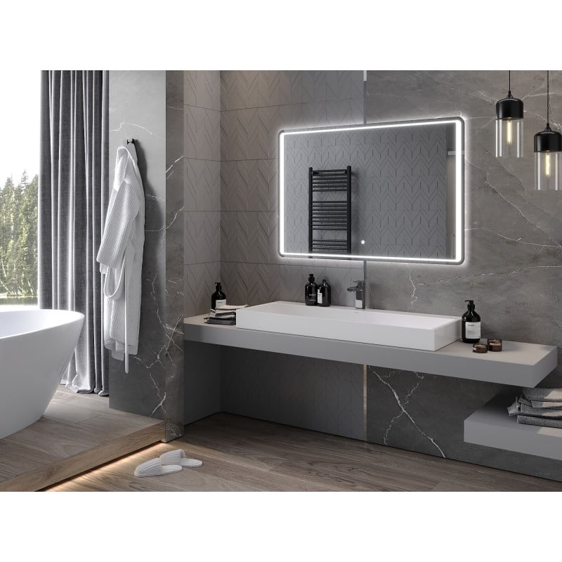 Mexen Zusa beleuchteter Badezimmerspiegel 120 x 80 cm, LED 6000K, Antibeschlag - 9808-120-080-611-00