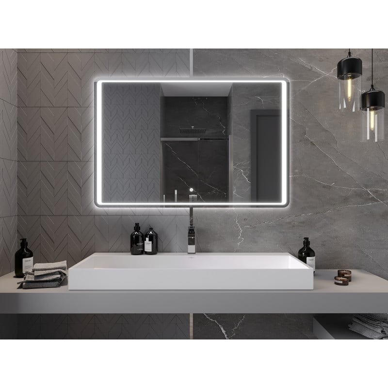 Mexen Zusa beleuchteter Badezimmerspiegel 120 x 80 cm, LED 6000K, Antibeschlag - 9808-120-080-611-00