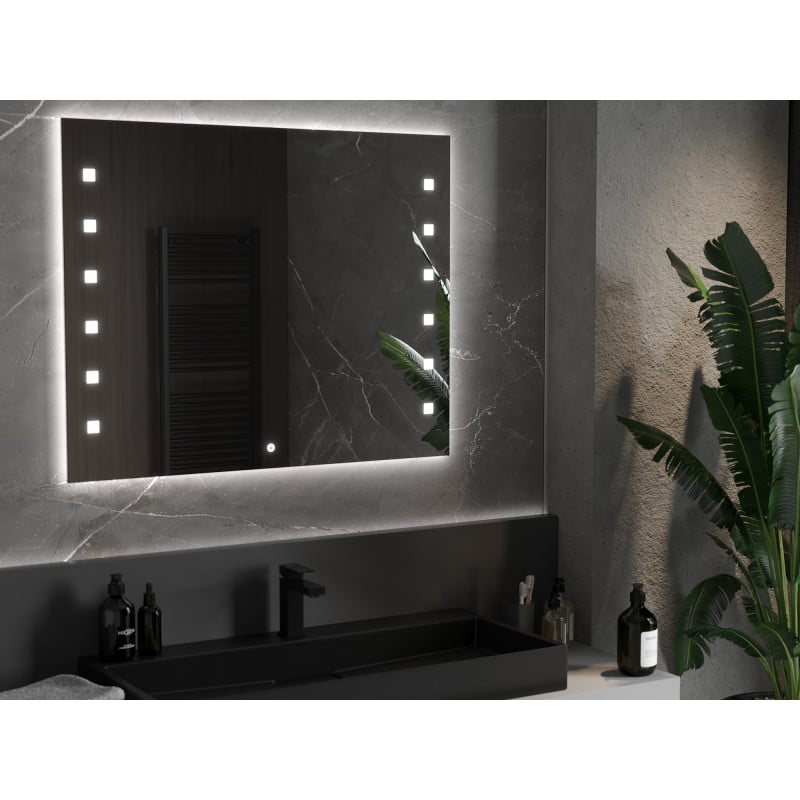 Mexen Ner beleuchteter Badezimmerspiegel 100 x 80 cm, LED 6000K, Antibeschlag - 9809-100-080-611-00