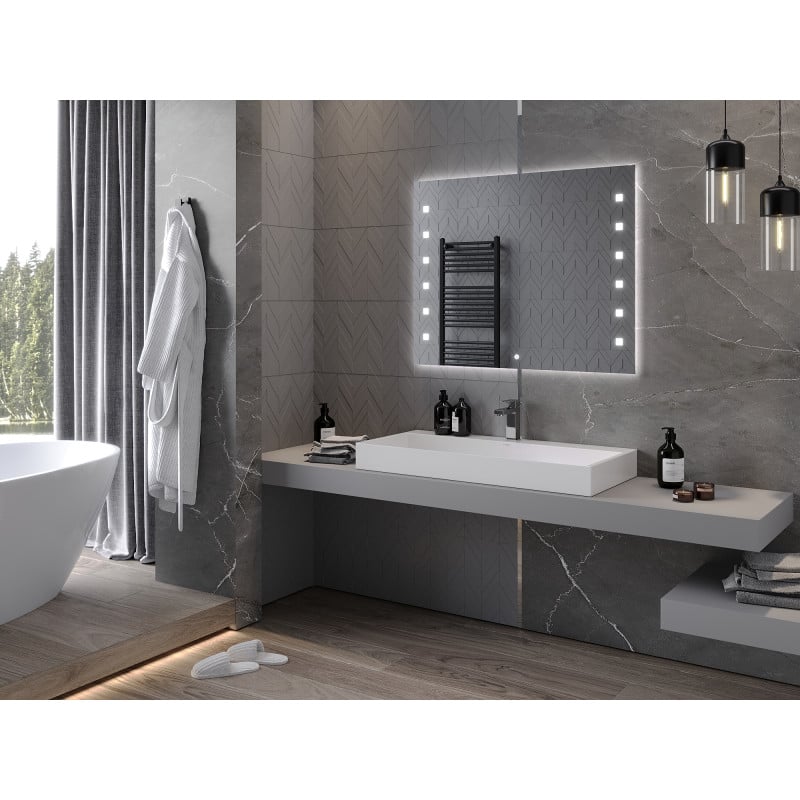 Mexen Ner beleuchteter Badezimmerspiegel 100 x 80 cm, LED 6000K, Antibeschlag - 9809-100-080-611-00