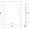 Mexen Ner beleuchteter Badezimmerspiegel 60 x 80 cm, LED 6000K, Antibeschlag - 9809-060-080-611-00