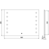 Mexen Ner beleuchteter Badezimmerspiegel 80 x 60 cm, LED 6000K, Antibeschlag - 9809-080-060-611-00