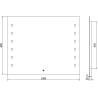 Mexen Ner beleuchteter Badezimmerspiegel 100 x 80 cm, LED 6000K, Antibeschlag - 9809-100-080-611-00