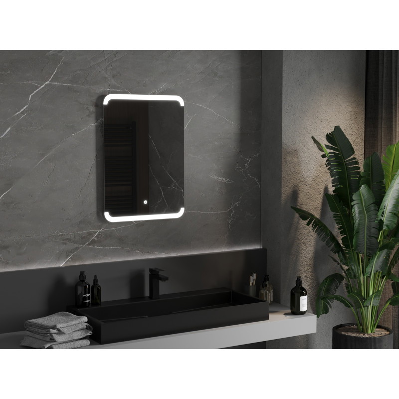 Mexen Nida beleuchteter Badezimmerspiegel 50 x 70 cm, LED 6000K, Antibeschlag - 9806-050-070-611-00