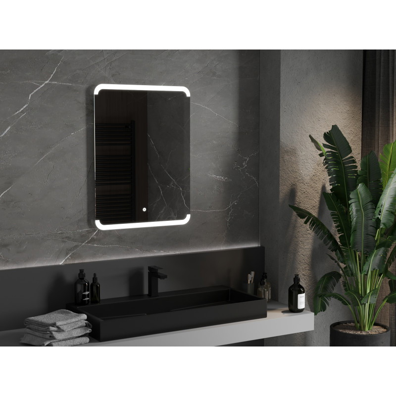 Mexen Nida Badezimmerbeleuchteter Spiegel 60 x 80 cm, LED 6000K, Antinebel - 9806-060-080-611-00