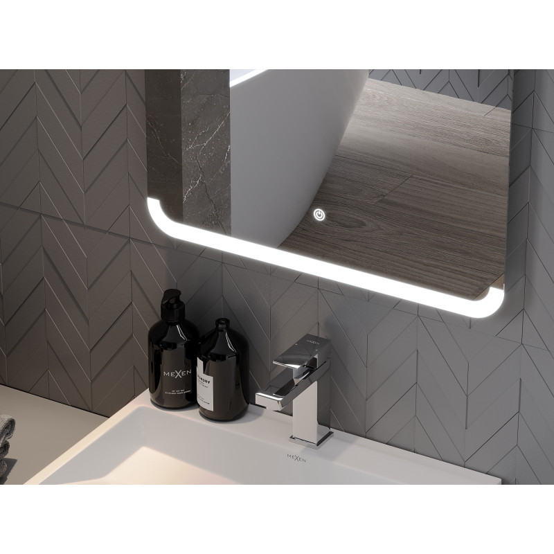 Mexen Nida Badezimmerbeleuchteter Spiegel 60 x 80 cm, LED 6000K, Antinebel - 9806-060-080-611-00