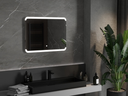 Mexen Nida beleuchteter Badezimmerspiegel 80 x 60 cm, LED 6000K, Antibeschlag - 9806-080-060-611-00
