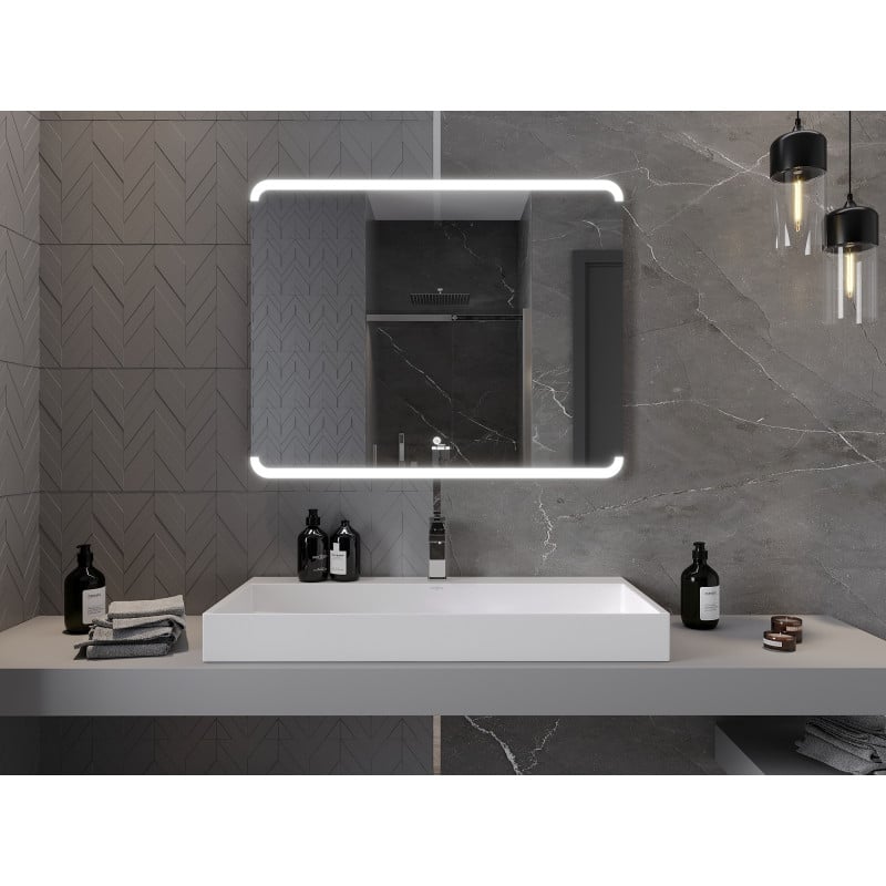 Mexen Nida beleuchteter Badezimmerspiegel 100 x 80 cm, LED 6000K, Antibeschlag - 9806-100-080-611-00