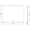 Mexen Nida beleuchteter Badezimmerspiegel 100 x 80 cm, LED 6000K, Antibeschlag - 9806-100-080-611-00