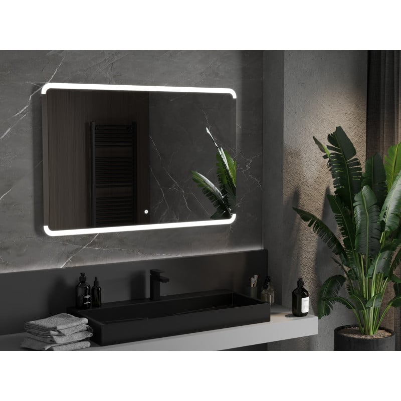 Mexen Nida beleuchteter Badezimmerspiegel 120 x 80 cm, LED 6000K, Antibeschlag - 9806-120-080-611-00