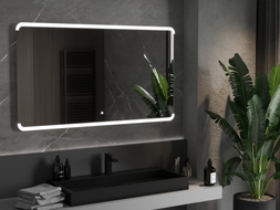 Mexen Nida beleuchteter Badezimmerspiegel 140 x 80 cm, LED 6000K, Antibeschlag - 9806-140-080-611-00