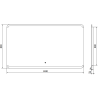 Mexen Nida beleuchteter Badezimmerspiegel 140 x 80 cm, LED 6000K, Antibeschlag - 9806-140-080-611-00