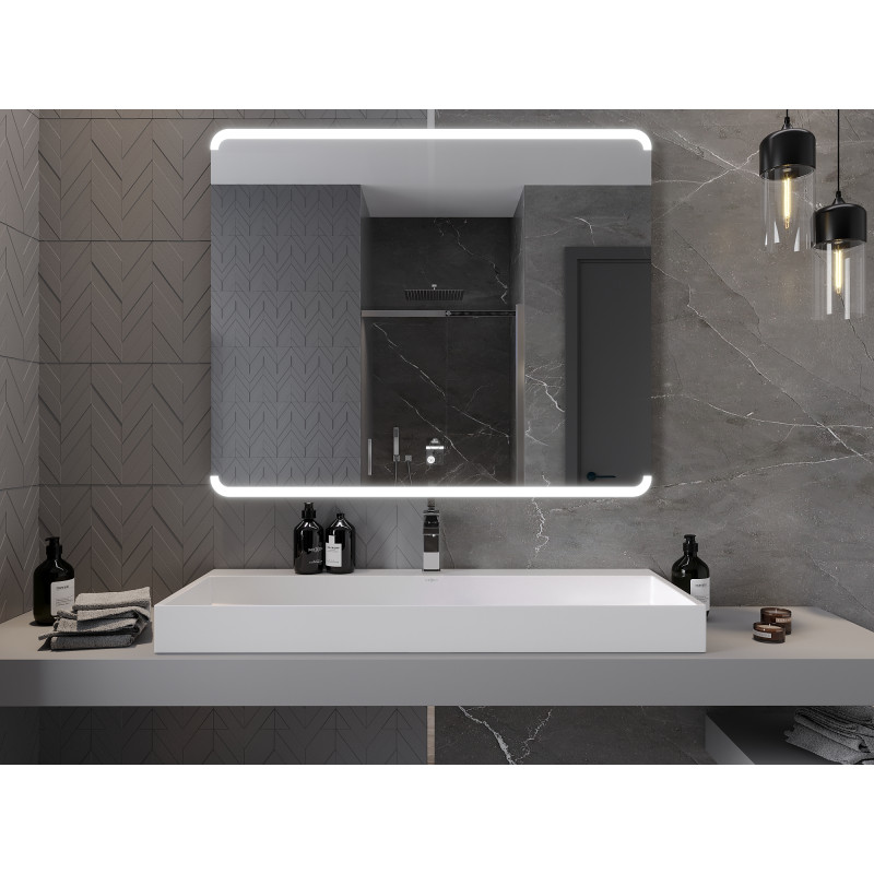 Mexen Nida beleuchteter Badezimmerspiegel 120 x 100 cm, LED 6000K, Antibeschlag - 9806-120-100-611-00