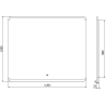 Mexen Nida beleuchteter Badezimmerspiegel 120 x 100 cm, LED 6000K, Antibeschlag - 9806-120-100-611-00