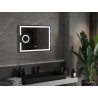 Mexen Onyx beleuchteter Badezimmerspiegel mit Kosmetikspiegel 80 x 60 cm, LED 6000K, Antibeschlag - 9813-080-060-611-00