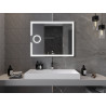 Mexen Onyx beleuchteter Badezimmerspiegel mit Kosmetikspiegel 100 x 80 cm, LED 6000K, Antibeschlag - 9813-100-080-611-00