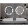 Mexen Rose beleuchteter runder Badezimmerspiegel, 70 cm, LED 6000K, Antibeschlag - 9810-070-070-611-00