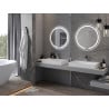 Mexen Rose beleuchteter runder Badezimmerspiegel, 70 cm, LED 6000K, Antibeschlag - 9810-070-070-611-00