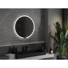 Mexen Rose beleuchteter, runder Badezimmerspiegel 80 cm, LED 6000K, Antibeschlag - 9810-080-080-611-00