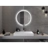 Mexen Rose beleuchteter, runder Badezimmerspiegel 80 cm, LED 6000K, Antibeschlag - 9810-080-080-611-00